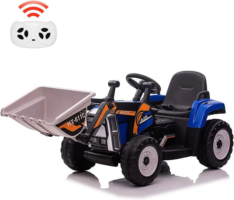 12V Electric Ride On Car for Kids with Bluetooth Remote and Bucket Control