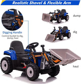 12V Electric Ride On Car for Kids with Bluetooth Remote and Bucket Control