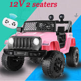12V Electric Ride-On Car for Kids with Remote Control - Pink 4-Wheel Toy Vehicle