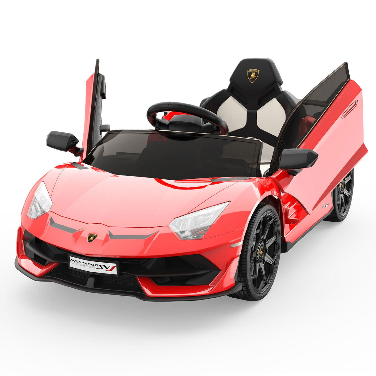 12V Electric Ride-On Car for Kids with Remote Control, LED Lights, and 2 Speed Options - Perfect Gift for Children