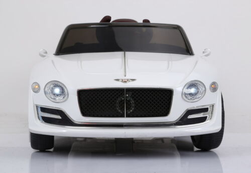 12V Electric Ride-On Car for Kids with Remote Control, LED Lights, and MP3 Player - Bentley Style in White