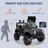 12V Electric Ride-On Car for Kids with Remote Control, MP3 Player, and LED Lights - Perfect Gift Toy