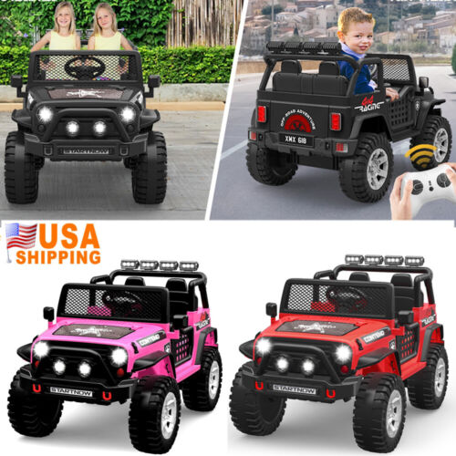 12V Electric Ride-On Car Truck for Kids with Remote Control, Safety Belt, and MP3 Player