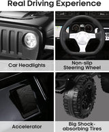 12V Kids Ride-on Truck JEEP with Remote Control and LED Lights