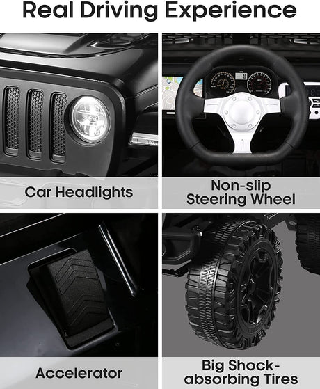 12V Kids Ride-on Truck JEEP with Remote Control and LED Lights