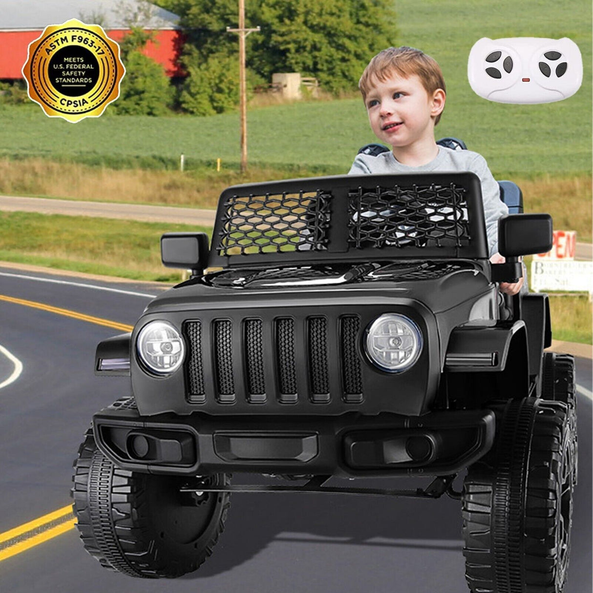 12V Electric Ride-On Car with MP3, Lights, and Remote Control - Perfect for Little Drivers!