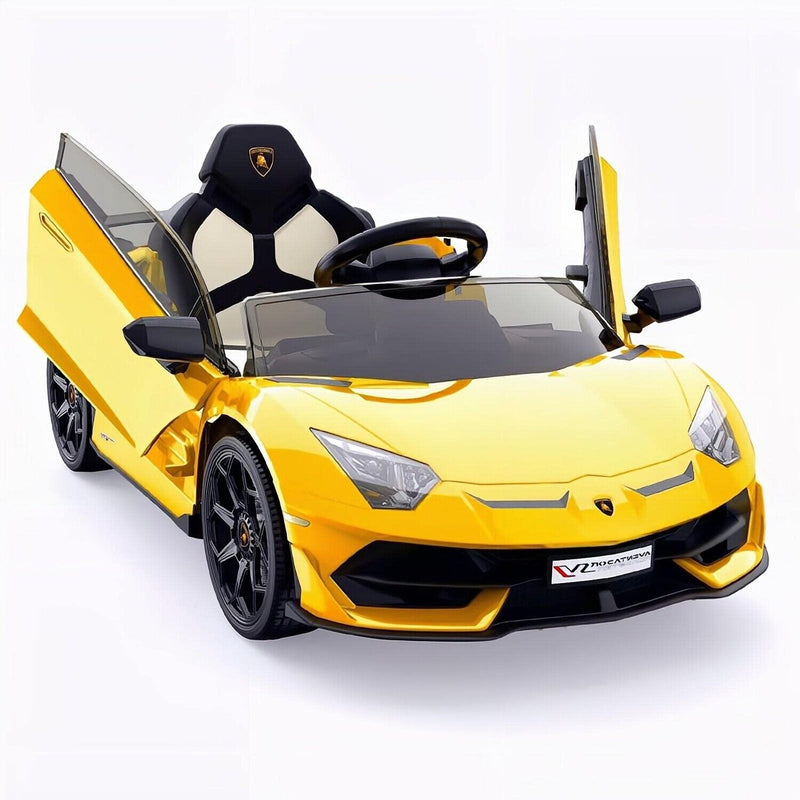 12V Electric Sports Car for Kids - Yellow Ride-On with Remote Control