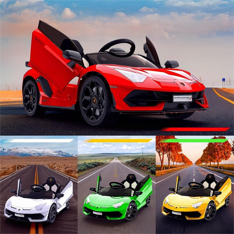 12V Electric Ride-On Car with Remote Control and LED Lights - The Perfect Gift for Kids!