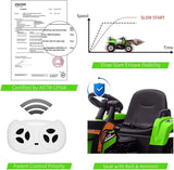 12V Electric Ride-On Excavator for Kids with Bluetooth and 3 Speeds