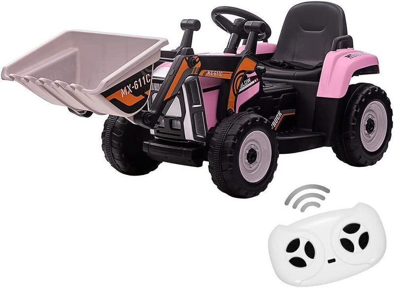 12V Electric Ride-On Excavator for Kids with Bluetooth and 3 Speeds