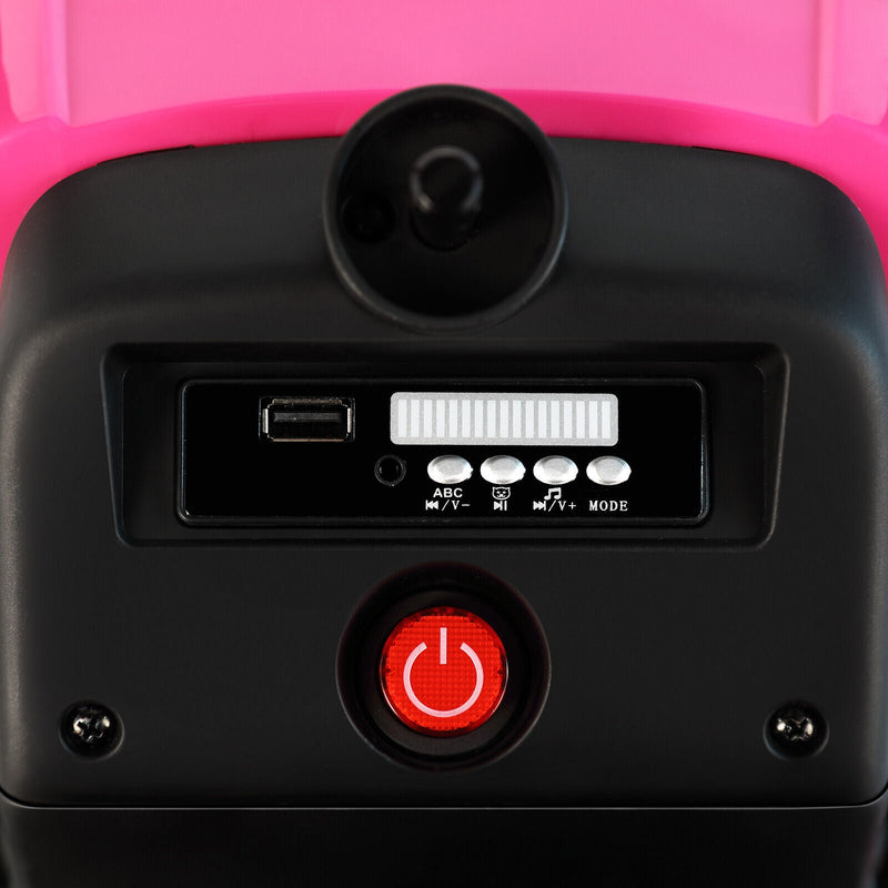 12V Electric Ride On Excavator Digger with Bluetooth Music and Remote Control - 3 Speeds and Light Effects Included