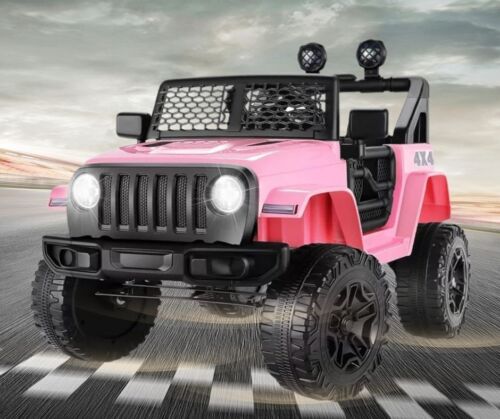 12V Electric Ride On Jeep Toy Car for Kids with Remote Control, USB, Bluetooth, and LED Lights