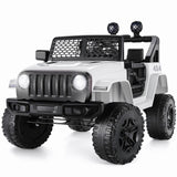 12V Electric Ride-On Truck Car for Kids with MP3 Player, Remote Control, and 2 Seats - LED Lights Included