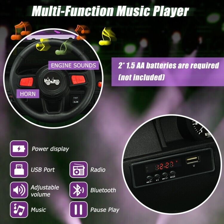 12V Electric Ride On Jeep Toy Car with Remote Control for Kids