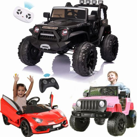 12V Electric Ride On Jeep Toy Car with USB, Bluetooth, and Remote Control for Kids