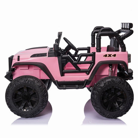 12V Electric Ride On Jeep Toy Car with USB, Bluetooth, and Remote Control for Kids