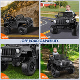 12V Electric Ride On Jeep Toy Car with USB, Bluetooth, and Remote Control for Kids