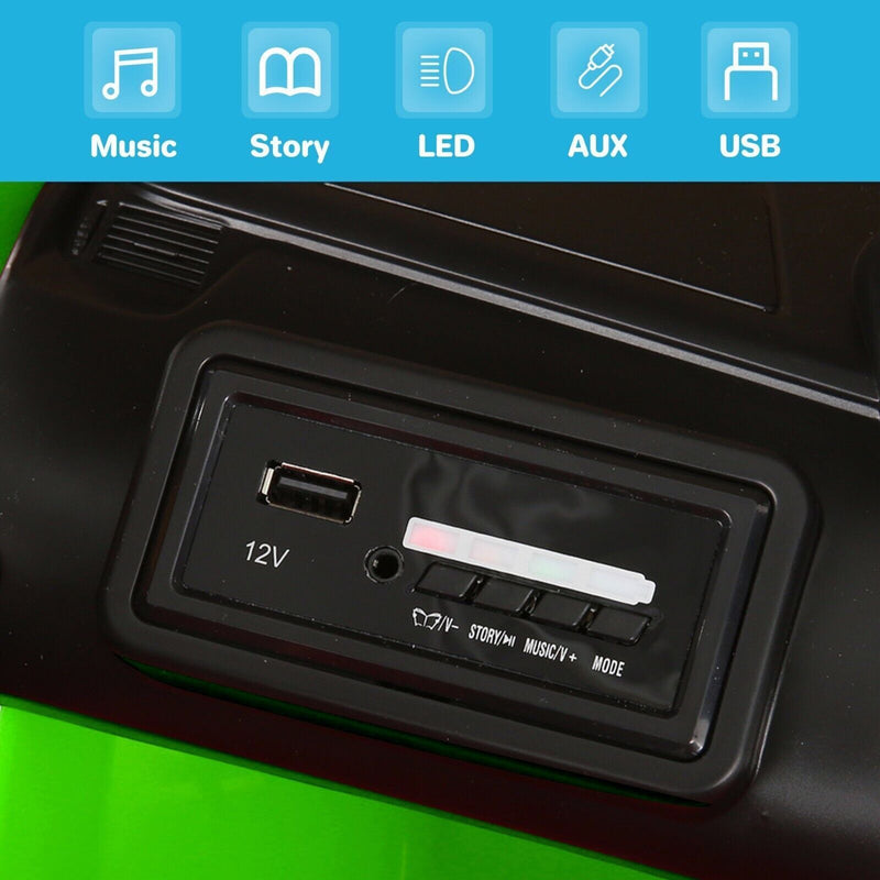 12V Electric Ride On Jeep Toy Car with USB, Bluetooth, and Remote Control for Kids