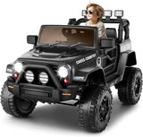 JEEP LED Ride On Car with Remote Control, USB, and MP3 for Kids