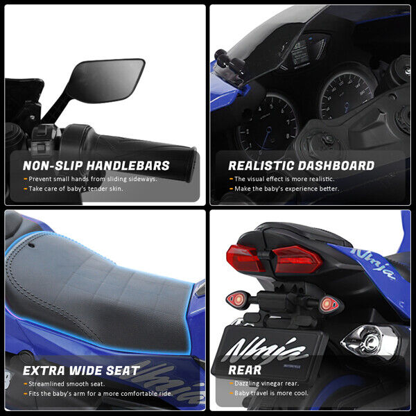 12V Electric Ride On Motorbike for Kids with Rechargeable Battery and 3 Wheels