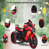 12V Electric Ride-On Motorcycle for Kids - Rechargeable 3 Wheel Motorbike