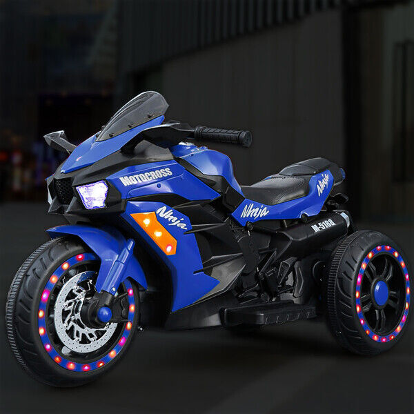 12V Electric Ride On Motorcycle for Kids with LED Lights