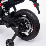 12V Electric Ride On Motorcycle for Kids with LED Music and Training Wheels