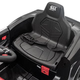 12V Electric Ride On Police Car for Kids with Remote Control - Black