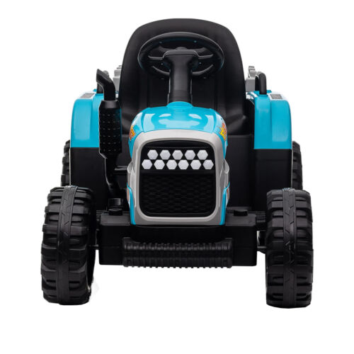 12V Electric Ride On Toy Tractor with Trailer for Kids - Remote Controlled