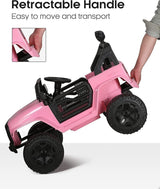 12V Electric Ride-On Car for Kids with Bluetooth MP3 and Remote Control - Pink