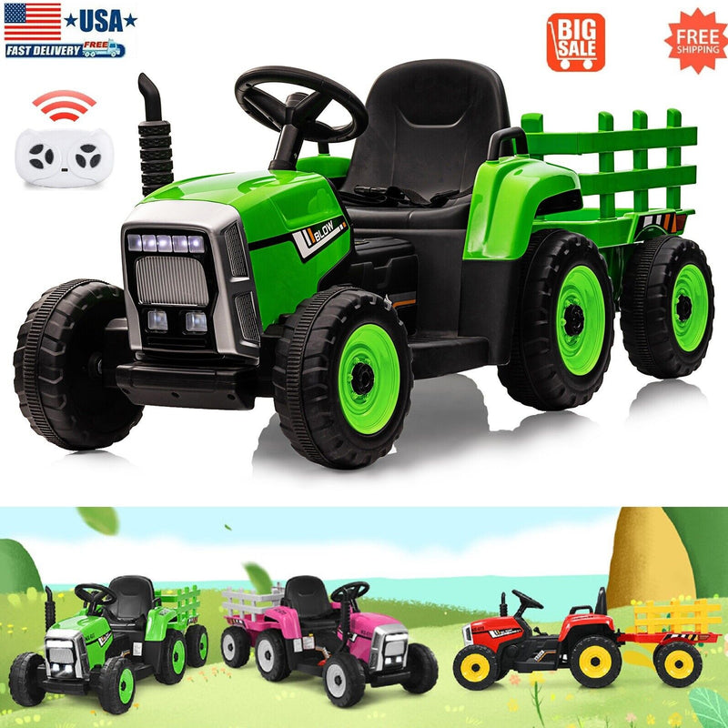 12V Electric Ride-On Tractor Car with Remote Control - Perfect Gift for Kids