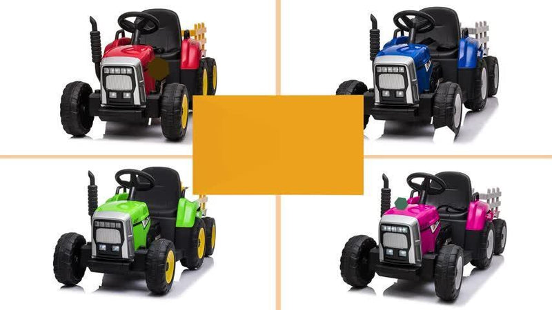 12V Electric Ride-On Tractor for Kids with Remote Control