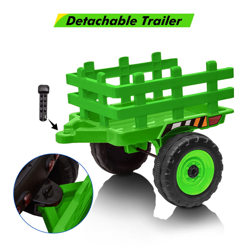 12V Electric Ride-On Tractor for Kids with Remote Control