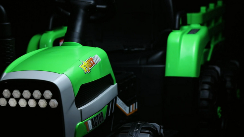 12V Electric Ride-On Tractor with Trailer for Kids by Hikole