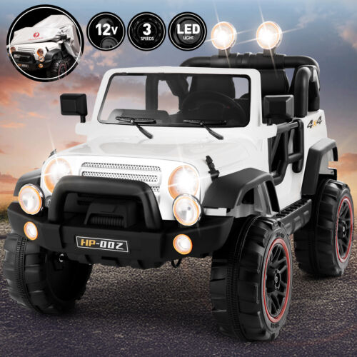 12V Electric Ride-On Truck for Kids with MP3, LED Lights, USB, and Remote Control