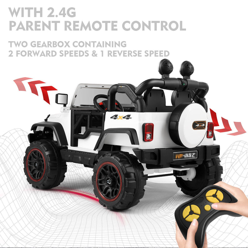12V Electric Ride-On Truck for Kids with MP3, LED Lights, USB, and Remote Control