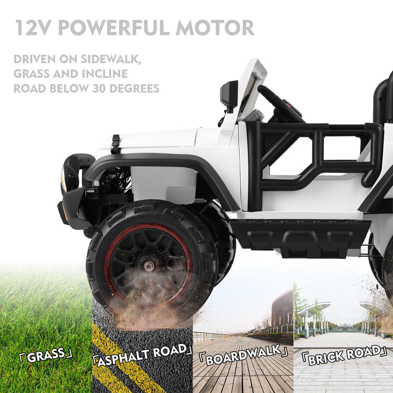 12V Electric Ride-On Truck for Kids with MP3, LED Lights, USB, and Remote Control