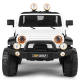 Electric 3-Speed Kids Ride-On Car with MP3, LED Lights, and Remote Control - White