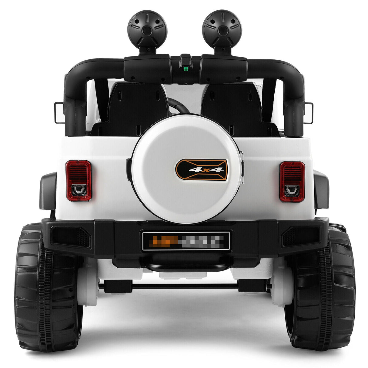 Electric 3-Speed Kids Ride-On Car with MP3, LED Lights, and Remote Control - White