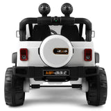Electric 3-Speed Kids Ride-On Car with MP3, LED Lights, and Remote Control - White