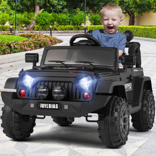 12V Electric Ride-On Truck for Kids with Music, LED Lights, Bluetooth, MP3, and Remote Control