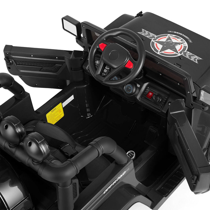 12V Electric Ride-On Truck for Kids with Storage, LED Lights, MP3 Player, and Remote Control