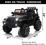 12V Electric Ride-On Truck for Kids with Parental Remote Control