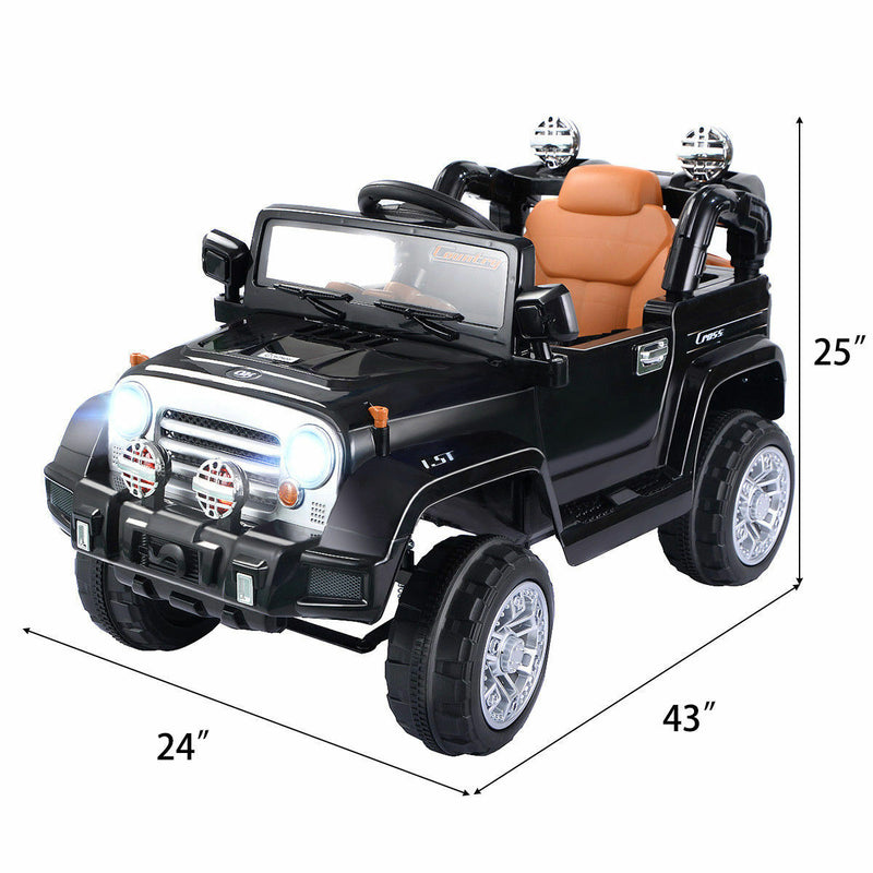 12V Electric Ride-On Truck for Kids with RC Remote Control