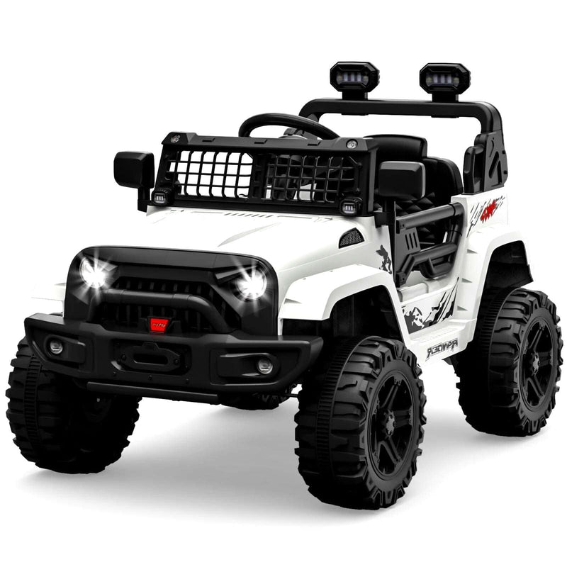 12V Electric Ride-On Truck for Kids with Remote Control, 2 Speeds, and LED Lights