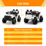 12V Electric Ride-On Truck for Kids with Remote Control and 2 Speed Options