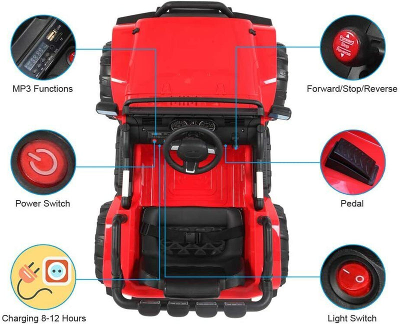 12V Electric Ride-On Truck for Kids with Remote Control