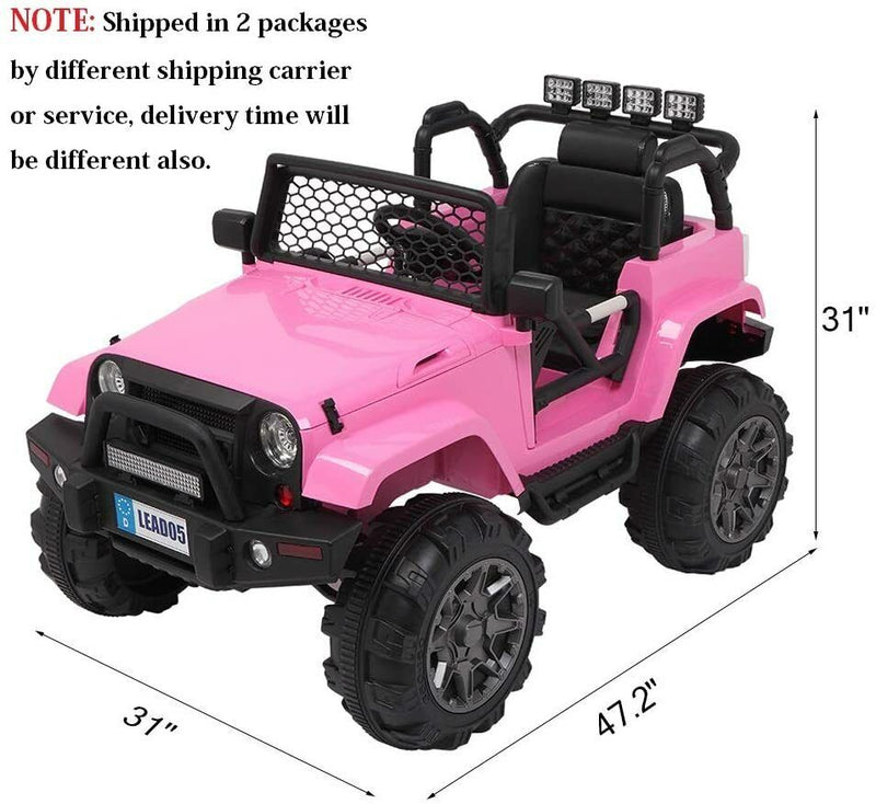 12V Electric Ride-On Truck for Kids with Remote Control