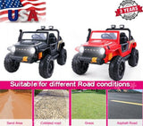 12V Electric Ride-On Truck for Kids with Remote Control and LED Lights - 2 Seater