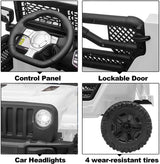 12V Electric Ride On Truck for Kids with Remote Control and LED Lights